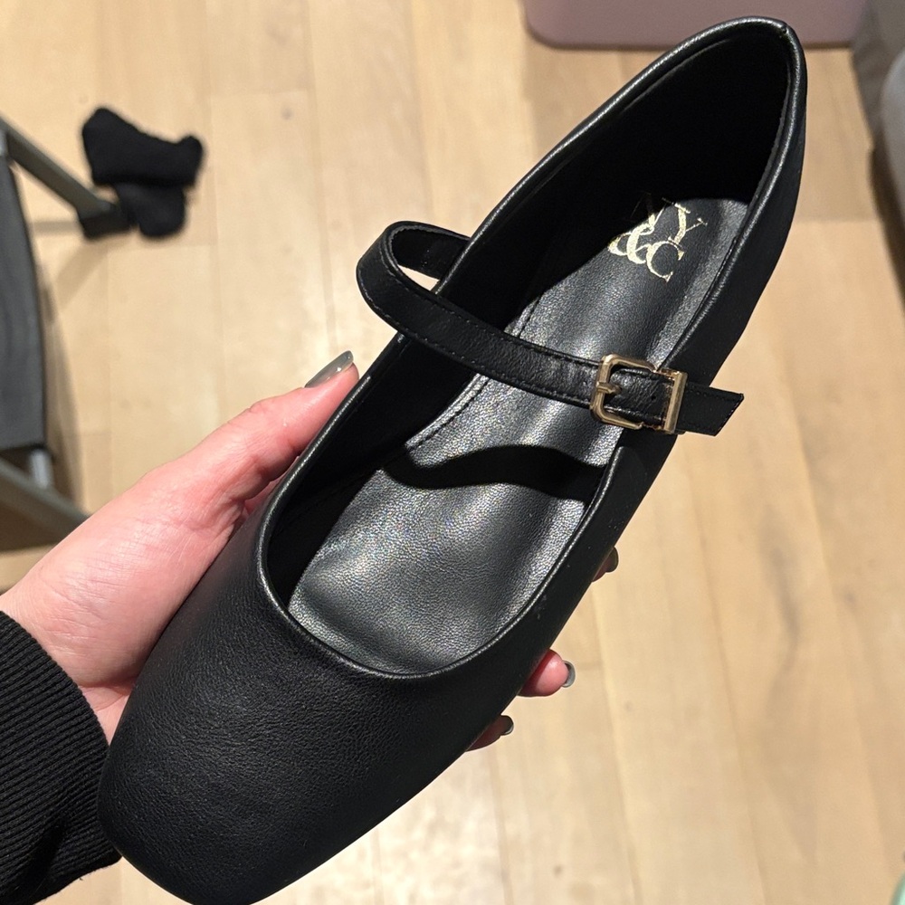 New York & Company Black Mary Jane Flats